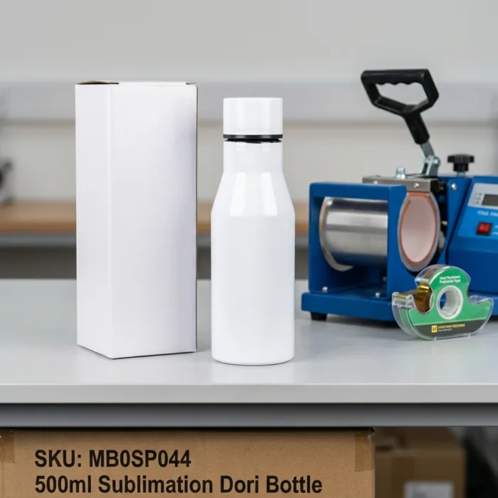 White Sublimation Dori Bottle (500ml) 1 White Sublimation Dori Bottle (500ml) PRODUCTION READY BLANK